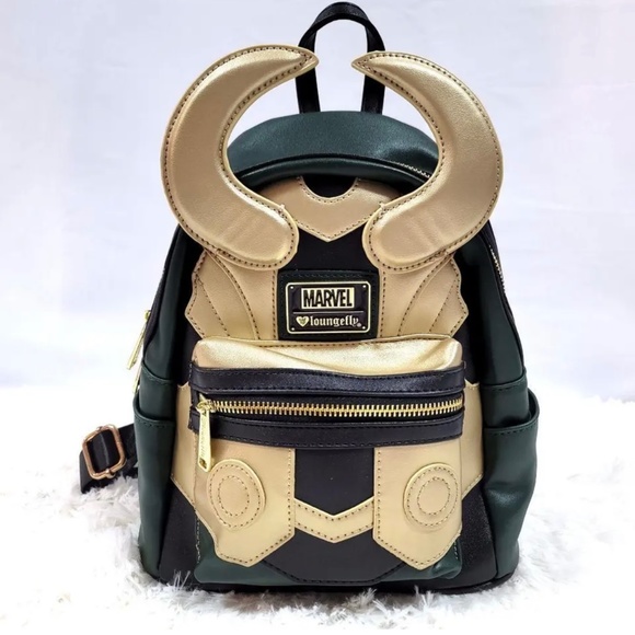 Loungefly Marvel Loki Green/Beige Backpack New - Picture 1 of 6